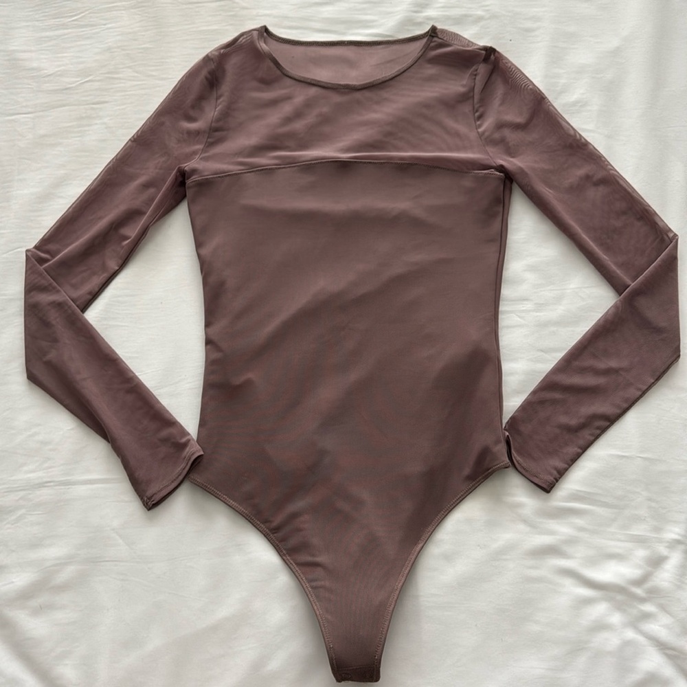Abercrombie & Fitch Mesh Longsleeve Bodysuit